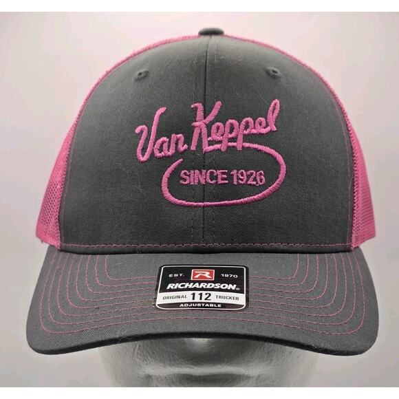 Van Keppel Construction Richardson 112‎ Pink Mesh SnapBack Trucker Hat Cap - Picture 1 of 11